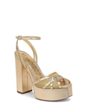 Sam Edelman Sandy Ankle Strap Platform Sandal - Natural