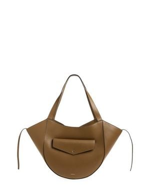 Wandler Hortensia Leather Slouch Tote - Brown