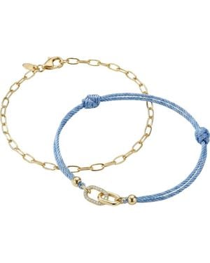 Argento Vivo Sterling Silver Set Of 2 Friendship Bracelets - Metallic