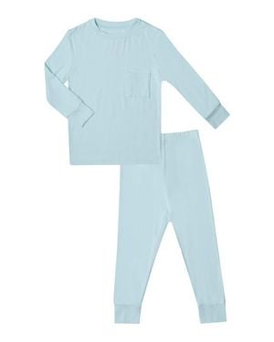 Everly Grey Emerson Fitted Long Sleeve 2-Piece Pajamas - Blue