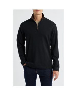 Johnston & Murphy Icon Reversible Quarter Zip - Black