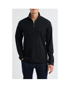 Johnston & Murphy Icon Reversible Quarter Zip - Black