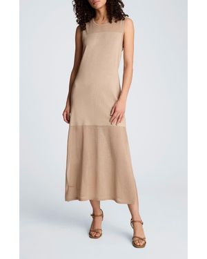 Kenneth Cole Semisheer Sleeveless Knit Dress - Multicolor