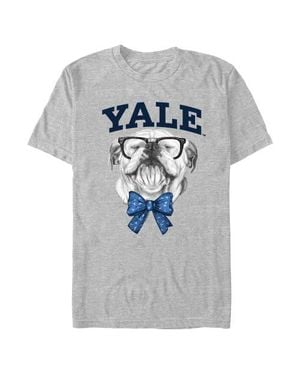 Yale University Handsome Dan Bow Tie Graphic T-Shirt - Gray