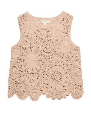 PER UNA BY M&S Open Knit Vest - Natural