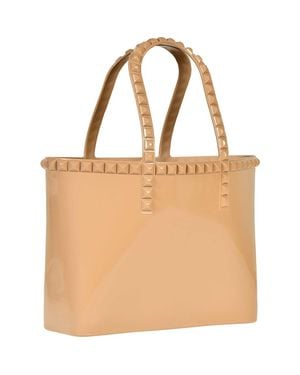 Carmen Sol Seba Mid Tote Jumbo Studs - Brown