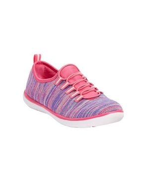Comfortview The Cv Sport Ariya Textured Knit Slip On Sneaker - Pink