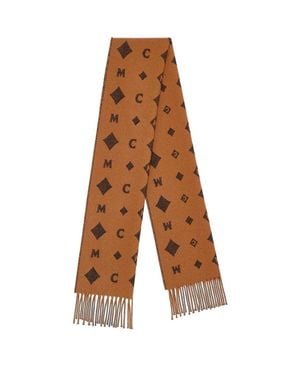 MCM Bicolor Monogram Jacquard Stole - Brown