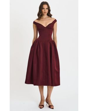 Miss Circle Omella Ruched Bust Sweetheart Flared Maxi Dress