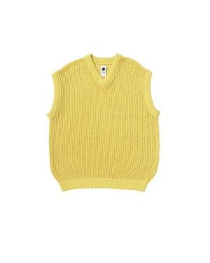 vowels Knitted Vest - Yellow