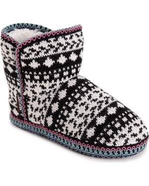 Muk Luks Leigh Bootie Slipper - Black