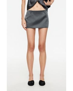 Lioness Poise Satin Miniskirt - Blue