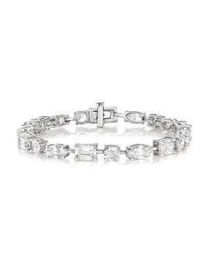 Anna Zuckerman 16 Carat Diamond Crystalline Multishaped Bracelet - Metallic