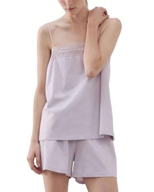 Mango Cotton Camisole - Purple