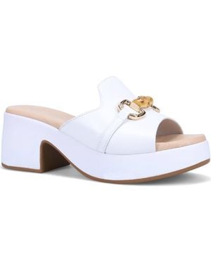 Ron White Gwyna Platform Slide Sandal - White