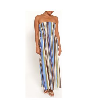 Petal & Pup Nella Strapless Maxi Dress - Blue