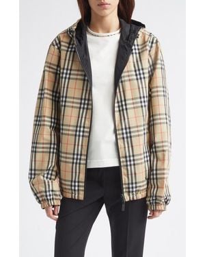 Burberry Newport Reversible Hooded Windbreaker - Multicolor