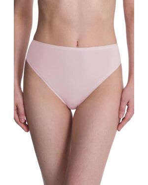 Natori Bliss Bare Cotton High Cut Briefs - Pink