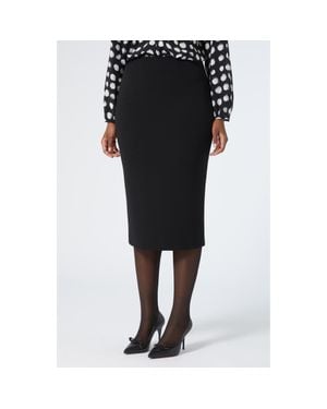 Marina Rinaldi Osaka Cady Pencil Skirt - Black