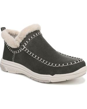 Ryka Arrow Faux Fur Trim Slip-On Bootie - Black