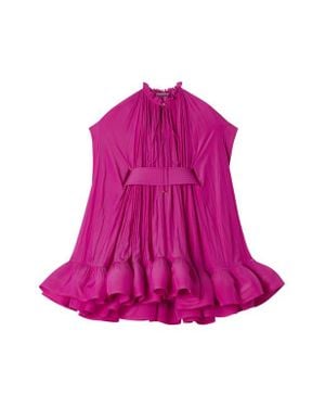 Lanvin Short Charmeuse Dress - Pink