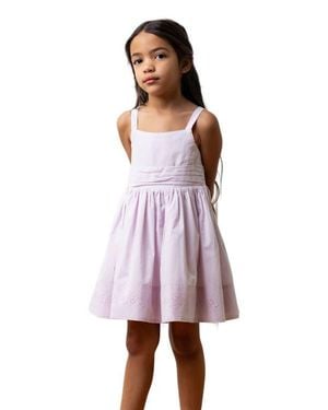 Hope & Henry Girls' Organic Embroidered Special Sundress, Toddler - Purple
