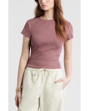 Treasure & Bond Tuckable Rib Baby Tee - Red