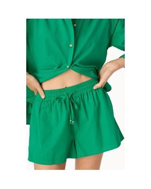 Cami NYC Oslo Cotton Poplin Drawstring Shorts - Green