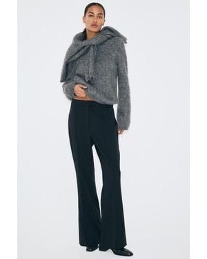 H&M Bootcut Crease-Front Pants - Black