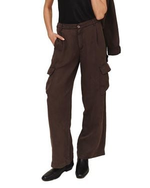 Bella Dahl Wide Leg Cargo Pants - Brown