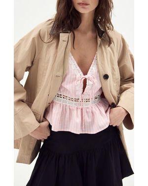 DELUC Montecarlo Cotton Blend Barn Jacket - Pink