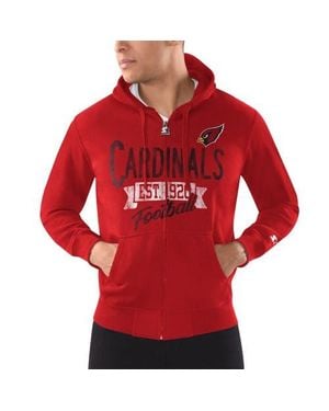 Starter Arizona Cardinals Domestic Post Season Full-Zip Hoodie - Red