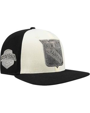 Pro Standard New York Rangers French Terry Snapback Hat - Natural
