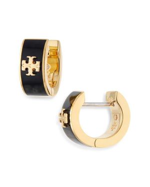 Tory Burch Kira Huggie Hoop Earrings - Metallic