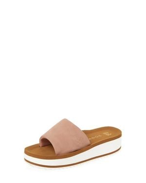 MALVADOS Gwen Platform Slide Sandal - White