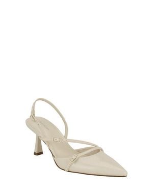 Calvin Klein Tarlie Pointed Toe Slingback Pump - White