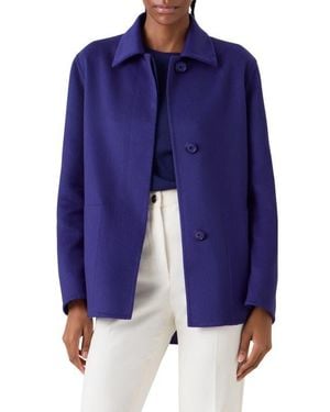 Akris Laars Cashmere Double Face Jacket - Blue