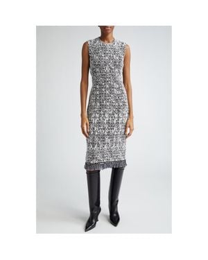 Givenchy Tweed Sleeveless Sheath Dress - White