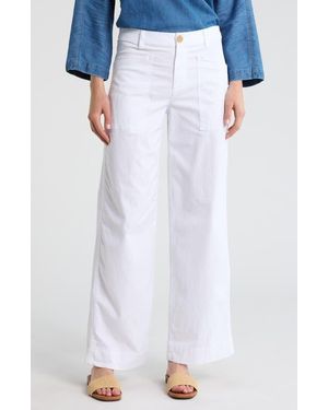 Frank & Eileen Limerick Mid Rise Wrap Pocket Pants - White