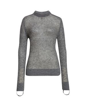 Coperni Stirrup Cuff Alpaca & Merino Wool Blend Sweater - Gray