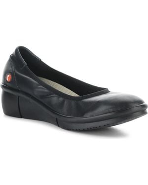 Softinos Rem Platform Wedge Pump - Black