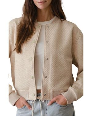 Marine Layer Corbet Quilted Bomber Jacket - Natural