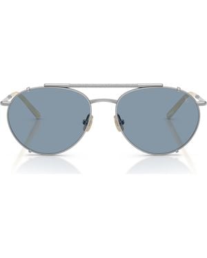 Brunello Cucinelli 56Mm Pilot Sunglasses - Blue