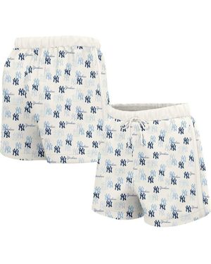 Lusso New York Yankees Marge Shorts - White