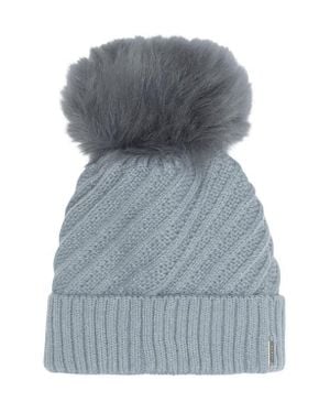 Gorski Knit Hat With Select Lamb Pom - Natural