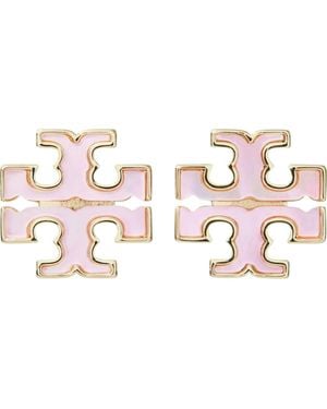 Tory Burch Kira Mother-Of-Pearl Stud Earrings - Pink