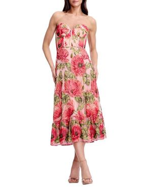 open lace back dress Dress The Population Nicole Dress - White main image 0