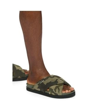 Kurt Geiger Baron Cross Strap Slide Sandal - Green