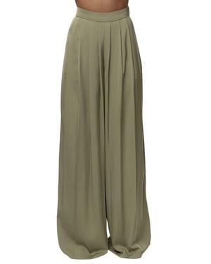 JLUXLABEL Clara Wide Leg Pleated Pants - Green