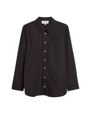 Partow Bryant Cotton Poplin Button-Up Shirt - Black